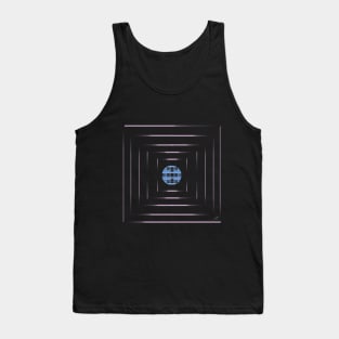 Dark background deep blue dot Tank Top